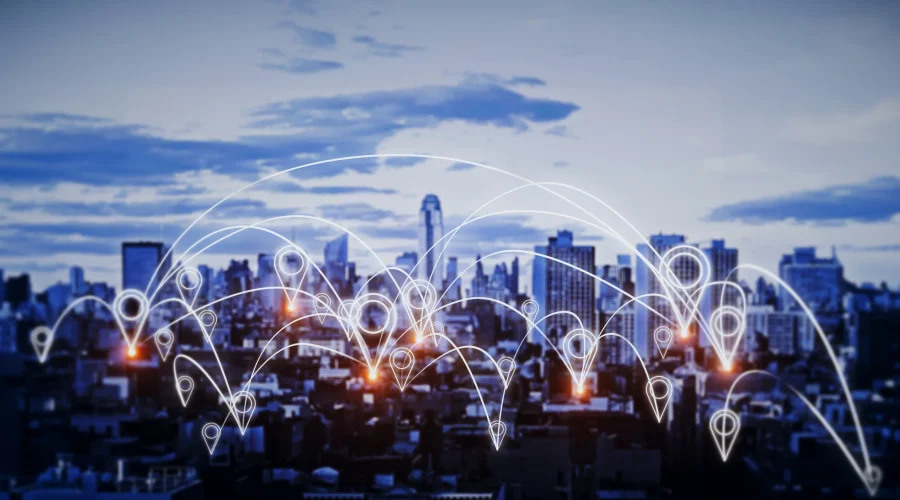 glowing night city with map location pins social 2026 01 11 08 32 32 utc scaled